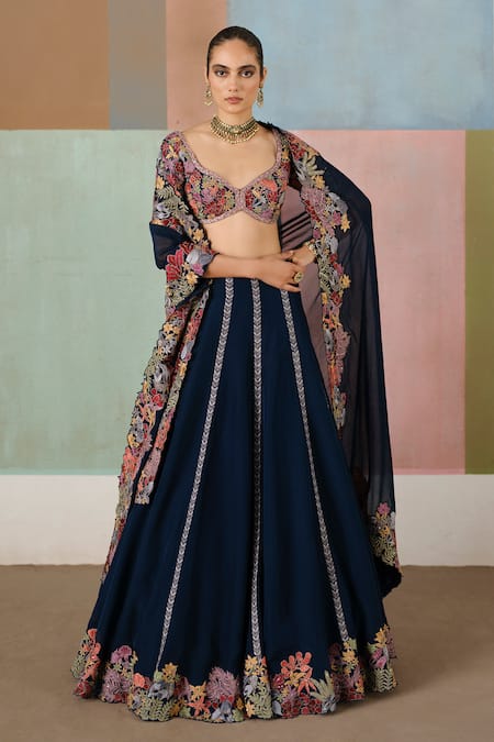 Mishru Ruhani Floral Embroidered Lehenga Set 