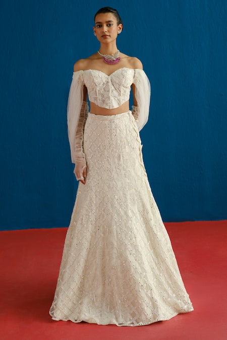 Mishru Diana Off Shoulder Corset Skirt Set 