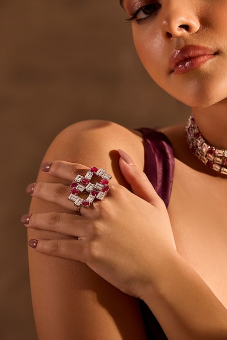 Mnsh Tetris Embellished Ring 