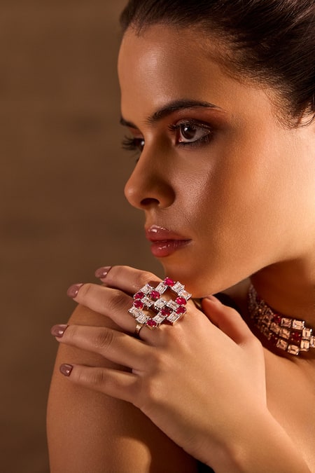 Mnsh Tetris Embellished Ring 