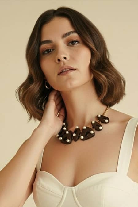 Mnsh Shore Glow Embellished Choker 