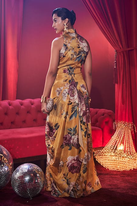 House Of Fett Signora Floral Print Gown 