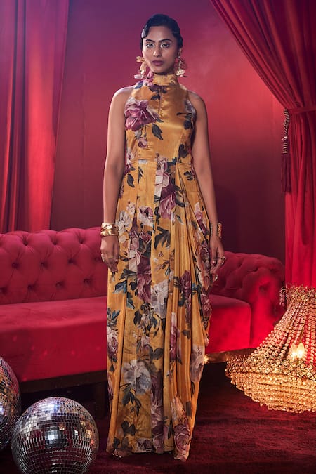 House Of Fett Signora Floral Print Gown 