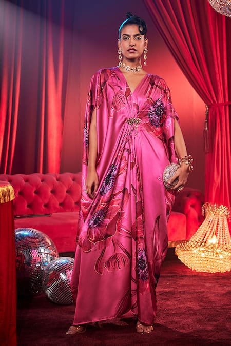 House Of Fett Diva Floral Print Kaftan 