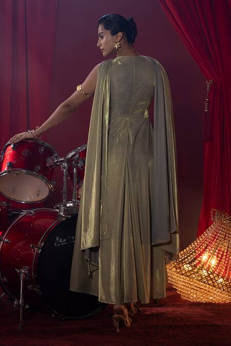 House Of Fett Donatella Embellished Lycra Gown