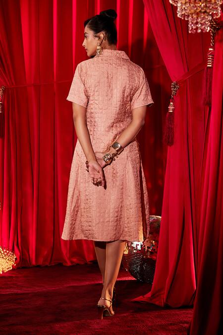 House Of Fett Yuri Textured Midi Dress