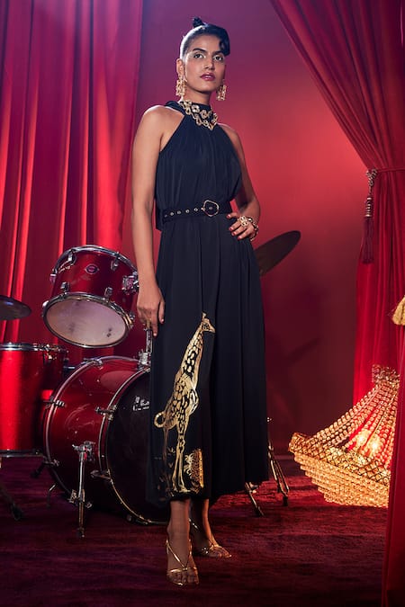 House Of Fett Charlotte Halter Neck Jumpsuit