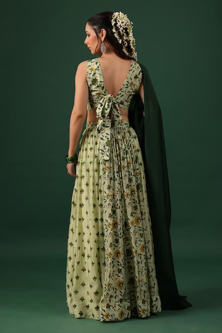 Baaro Masi Floral Print Skirt Set 