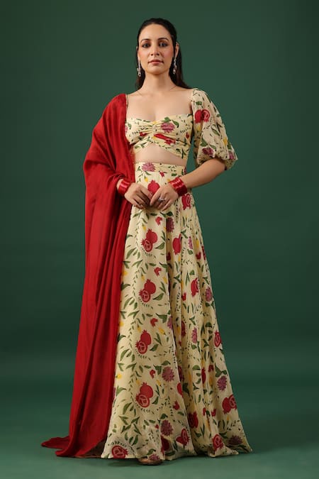 Baaro Masi Umbrella Style Printed Skirt Set 