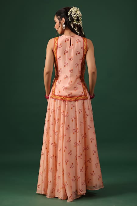 Baaro Masi Printed Kurta Skirt Set 