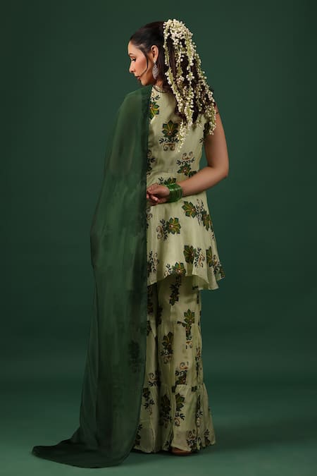 Baaro Masi Printed Kurta Sharara Set 