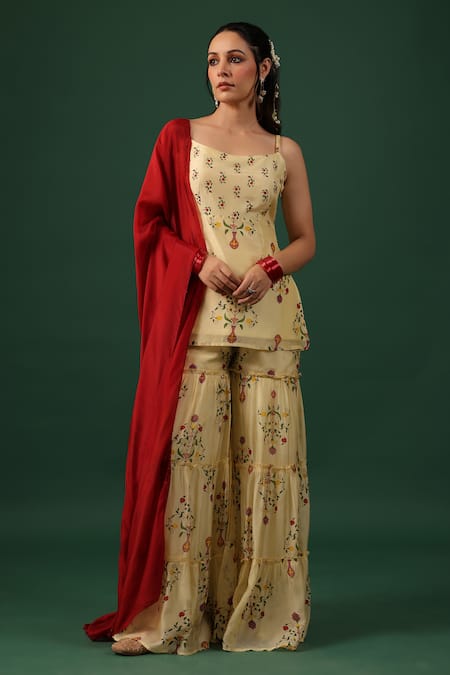 Baaro Masi Printed Kurta Sharara Set 