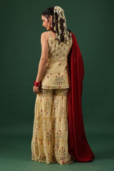 Baaro Masi Printed Kurta Sharara Set 