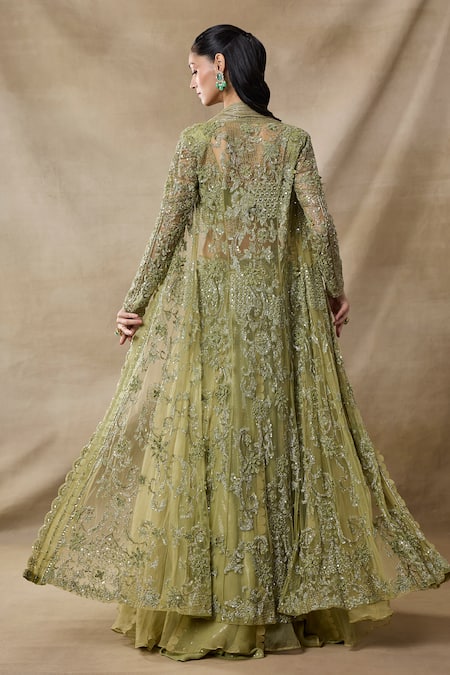 Awigna Atehna Embroidered Cape Skirt Set 