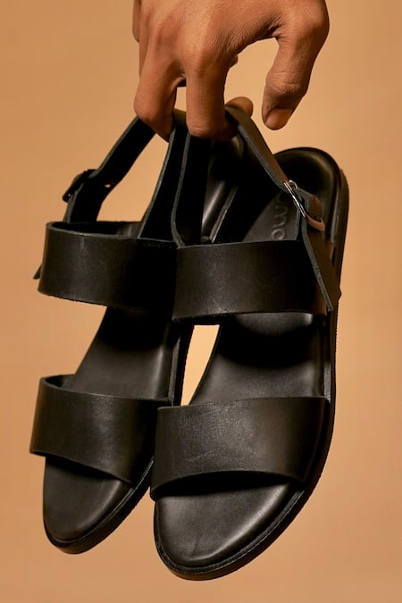 Dmodot_Black Pelle Notte Sandals _Online_at_Aza_Fashions