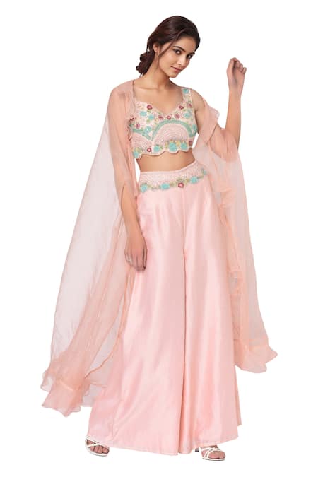 Mani Bhatia Embroidered palazzo set & cape 