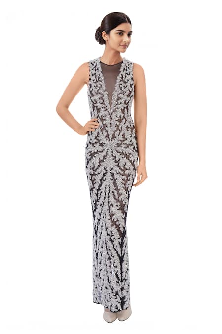 Chisel By Meghna Ramrakhiya Embellished Gown 