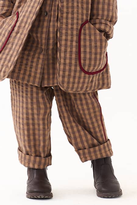 Buy_Three_Brown Checkered Pattern Shirt 