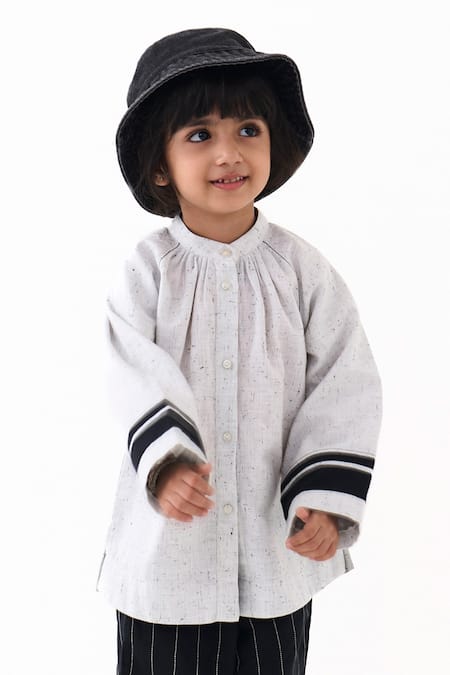 Three Melange Splash Print Top 