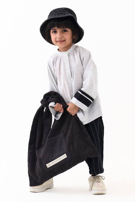 Three_Ivory Applique Melange Splash Print Top _at_Aza_Fashions