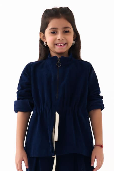 Three Corduroy Drawstring Top 