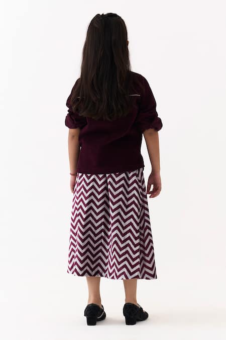 Three Corduroy Embroidered Top 