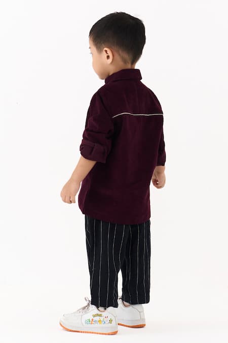 Three Embroidered Patch Shirt With Pant