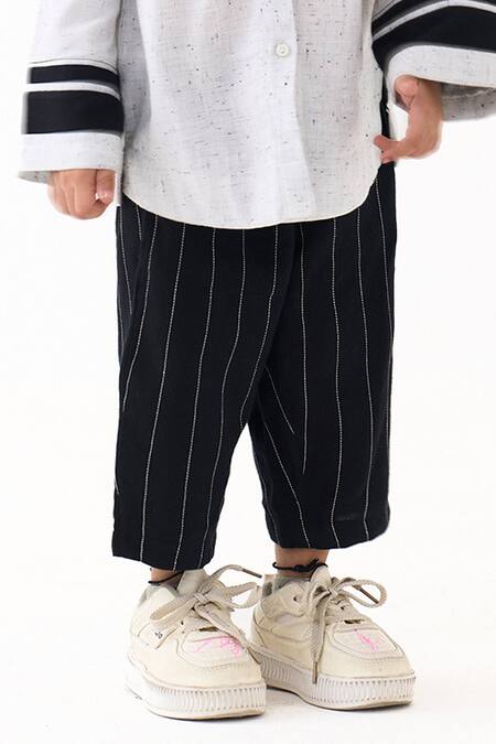 Shop_Three_Ivory Applique, Embroidery Splash Print Peasant Top With Pant _Online_at_Aza_Fashions