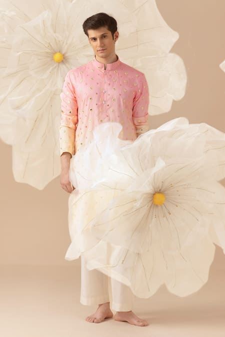 Eleven Brothers Ombre Mirror Embroidered Kurta 