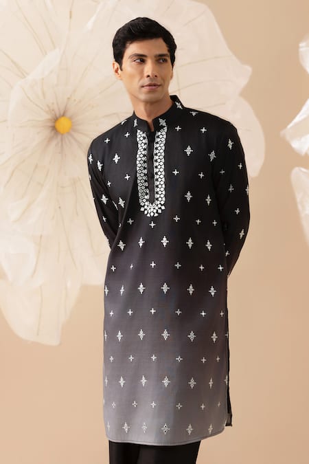Eleven Brothers Ombre Embroidered Kurta & Pant Set 