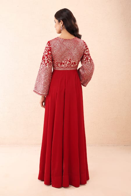 Priyanka Jain Aari Zari Embroidered Anarkali With Dupatta 