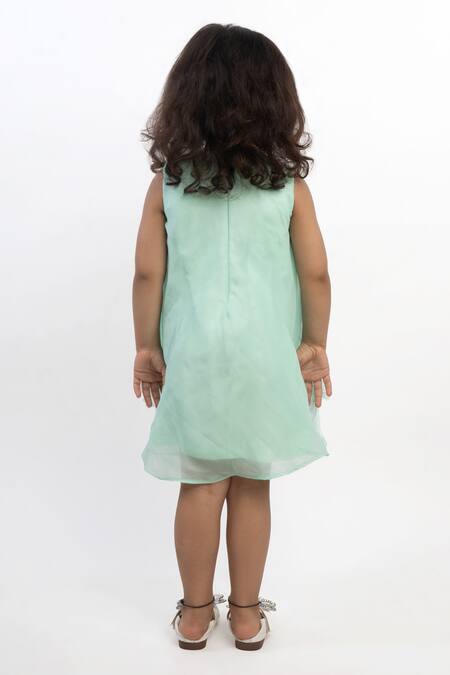 Lil Angels Organza Bow Embellished Dress