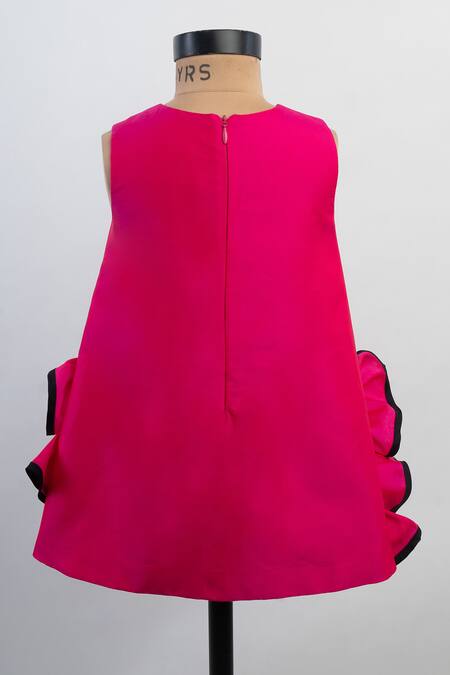 Lil Angels Ruffled Bow Detail Dress