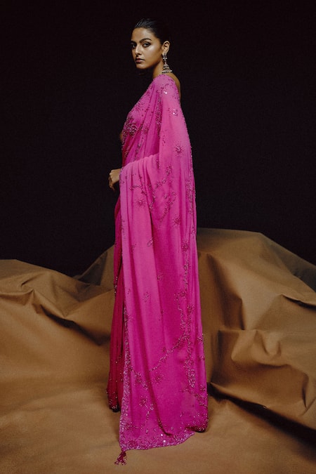 Dolly J Eclat Embellished Georgette Saree Set 