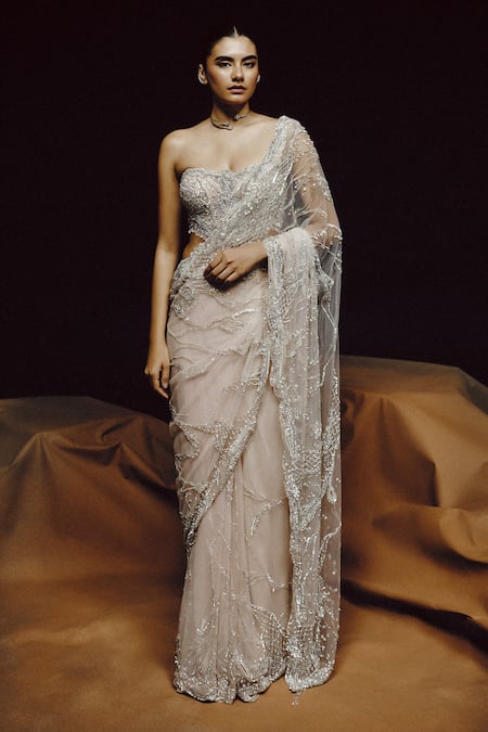 Dolly J Moonlit Embroidered Saree Set 