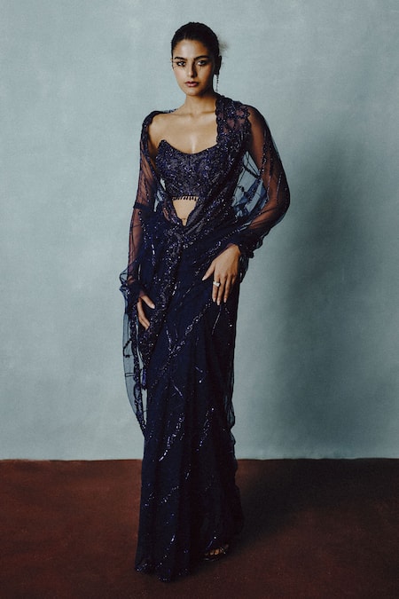 Dolly J Twilight Embellished Saree Set 