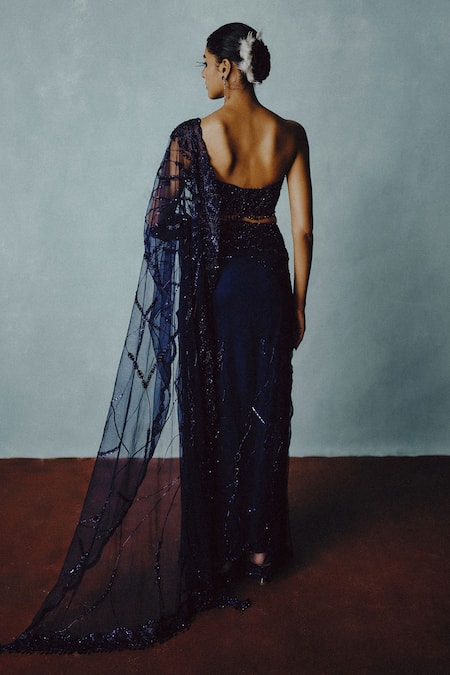 Dolly J Twilight Embellished Saree Set 