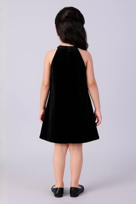 Lil Drama Velvet Sequin Pattern Dress 
