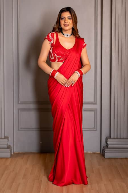 Rirasa Zehra Cutdana Embroidered Blouse With Saree 