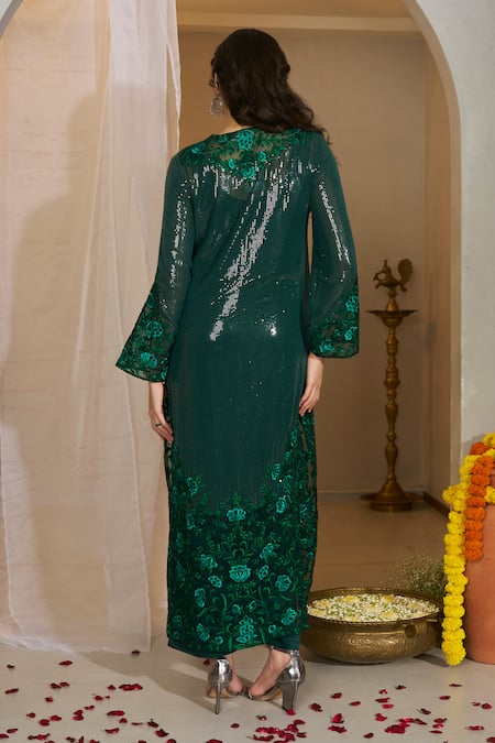 Rimple Agrawal Janvi Floral Embroidered Tunic Pant Set 