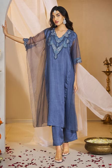 Rimple Agrawal Mahabhaga Embroidered Kaftan Set 