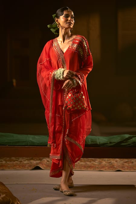 Prahnaaya Ramani Jacket Tunic With Pleated Skirt 