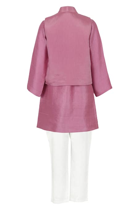 Rang By Les Petits Embroidered Nehru Jacket Set 
