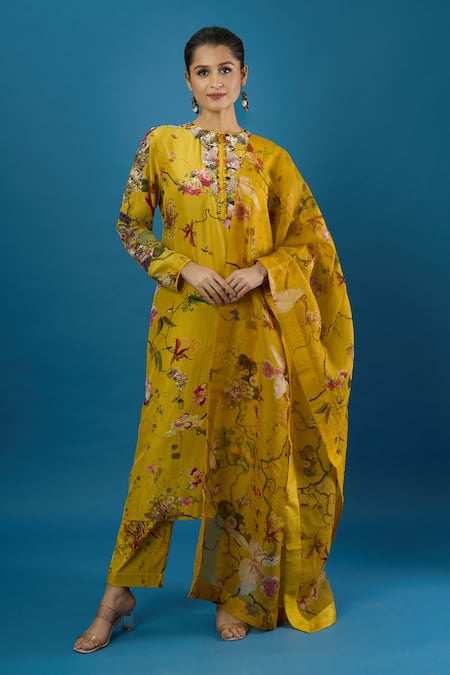 Anamika Khanna Elephant Eye Print Kurta Set 