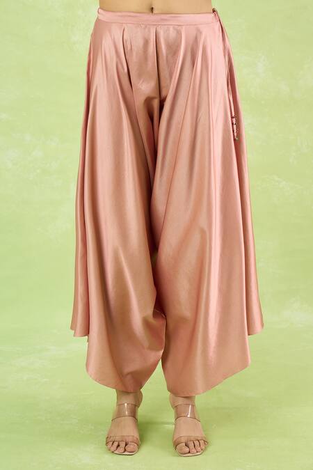 Shop Prisho Pink Embroidery Round Neck Kaftan Pant Set Online at Aza Fashions Shop_Prisho_Pink Embroidery Round Neck Kaftan Pant Set _Online_at_Aza_Fashions