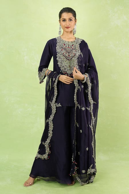 Prisho Embroidered Kurta Sharara Set 