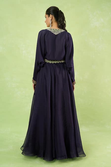 Prisho Embroidered Blouse & Lehenga Set