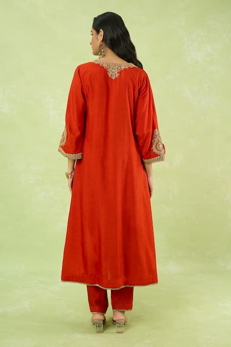 Sheetal Batra Embroidered Kaftan With Salwar 