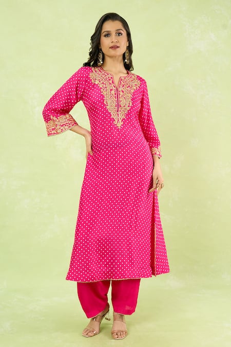 Sheetal Batra Embroidered Gathered Kurta With Salwar