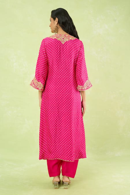 Sheetal Batra Embroidered Gathered Kurta With Salwar
